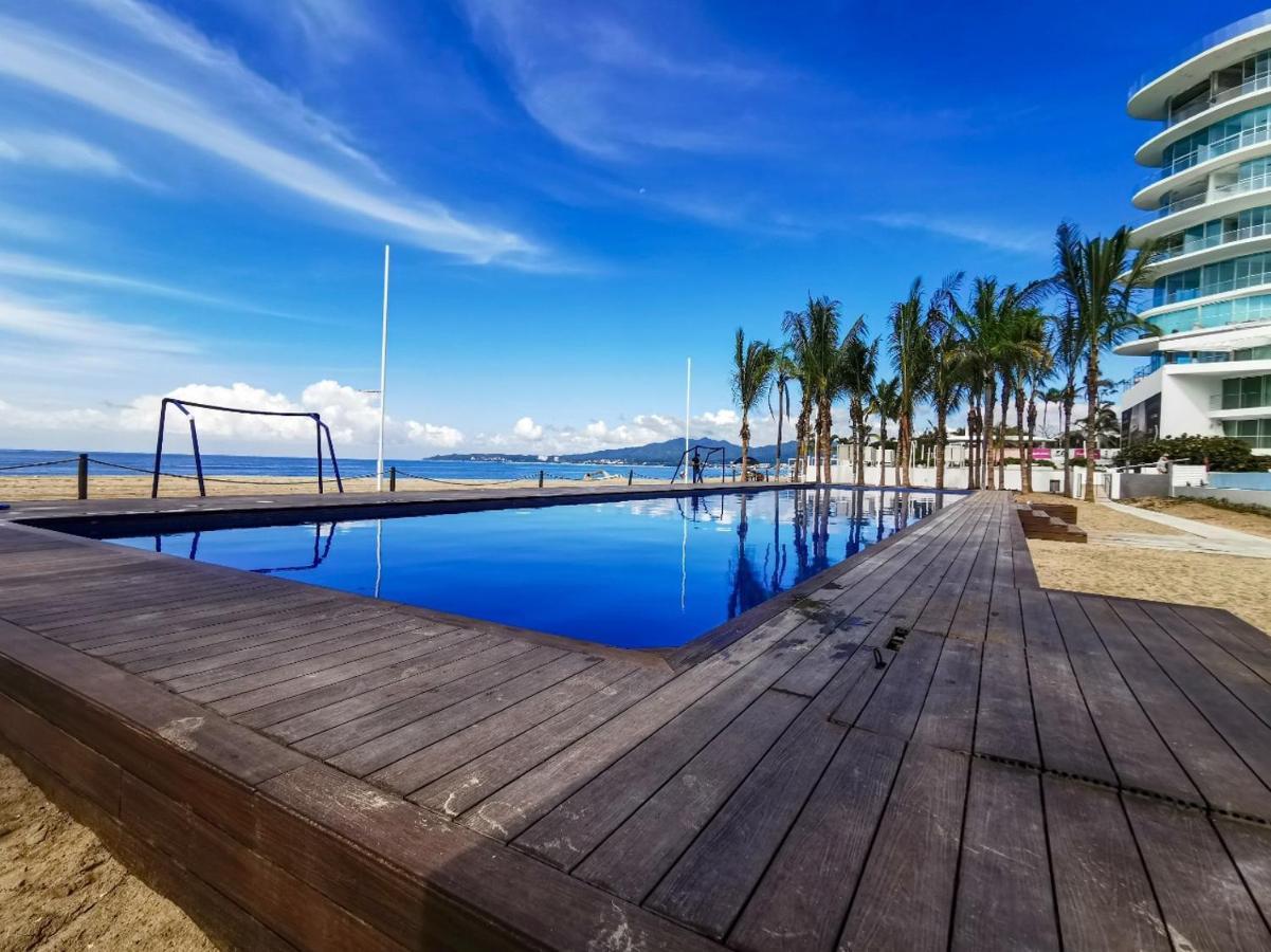 ヌエボ・バジャルタNuevo Aria Ocean Departamento Moderno Frente Al Marアパートメント エクステリア 写真